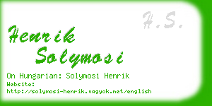 henrik solymosi business card